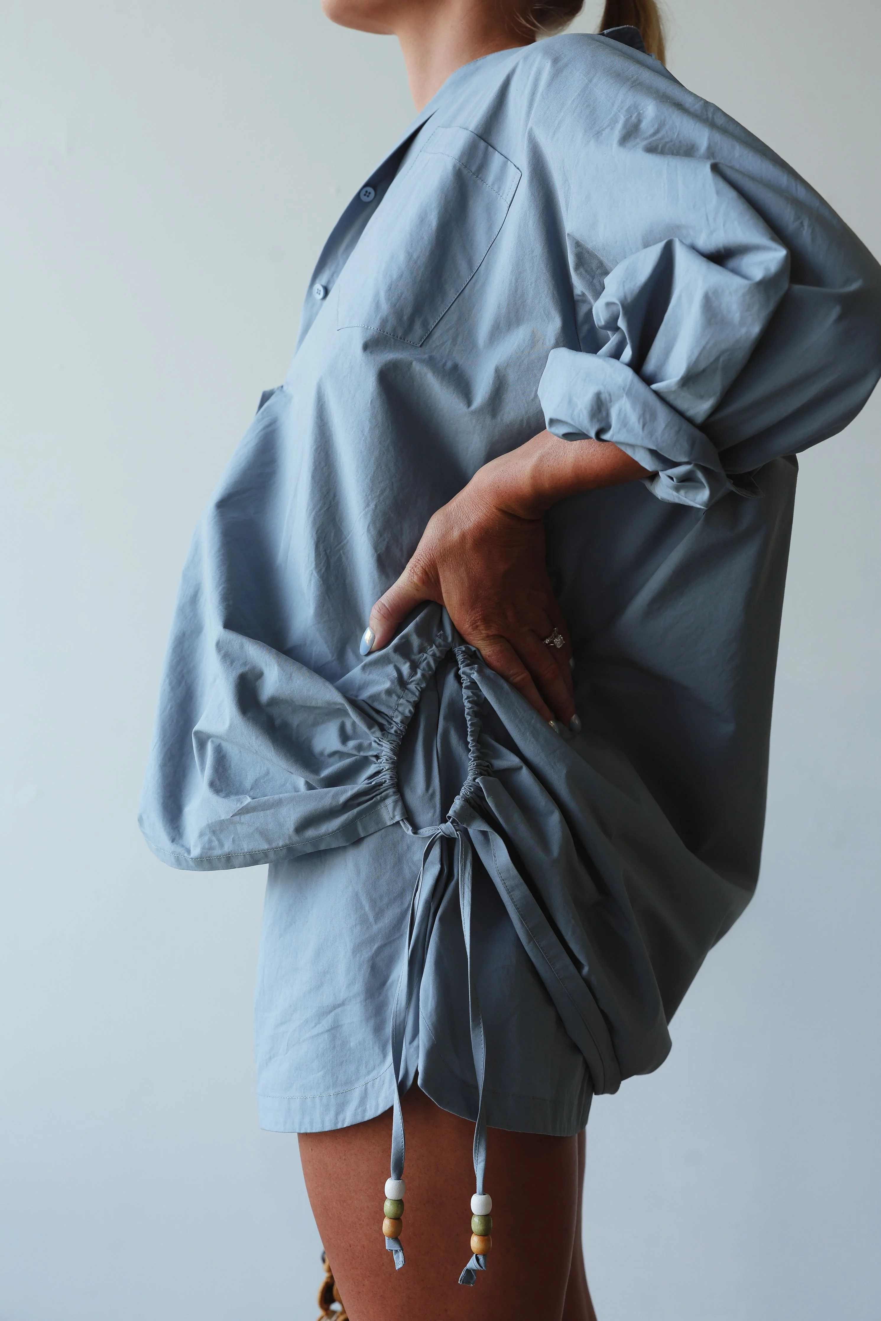 Chloe cotton short - cornflower - Image 2
