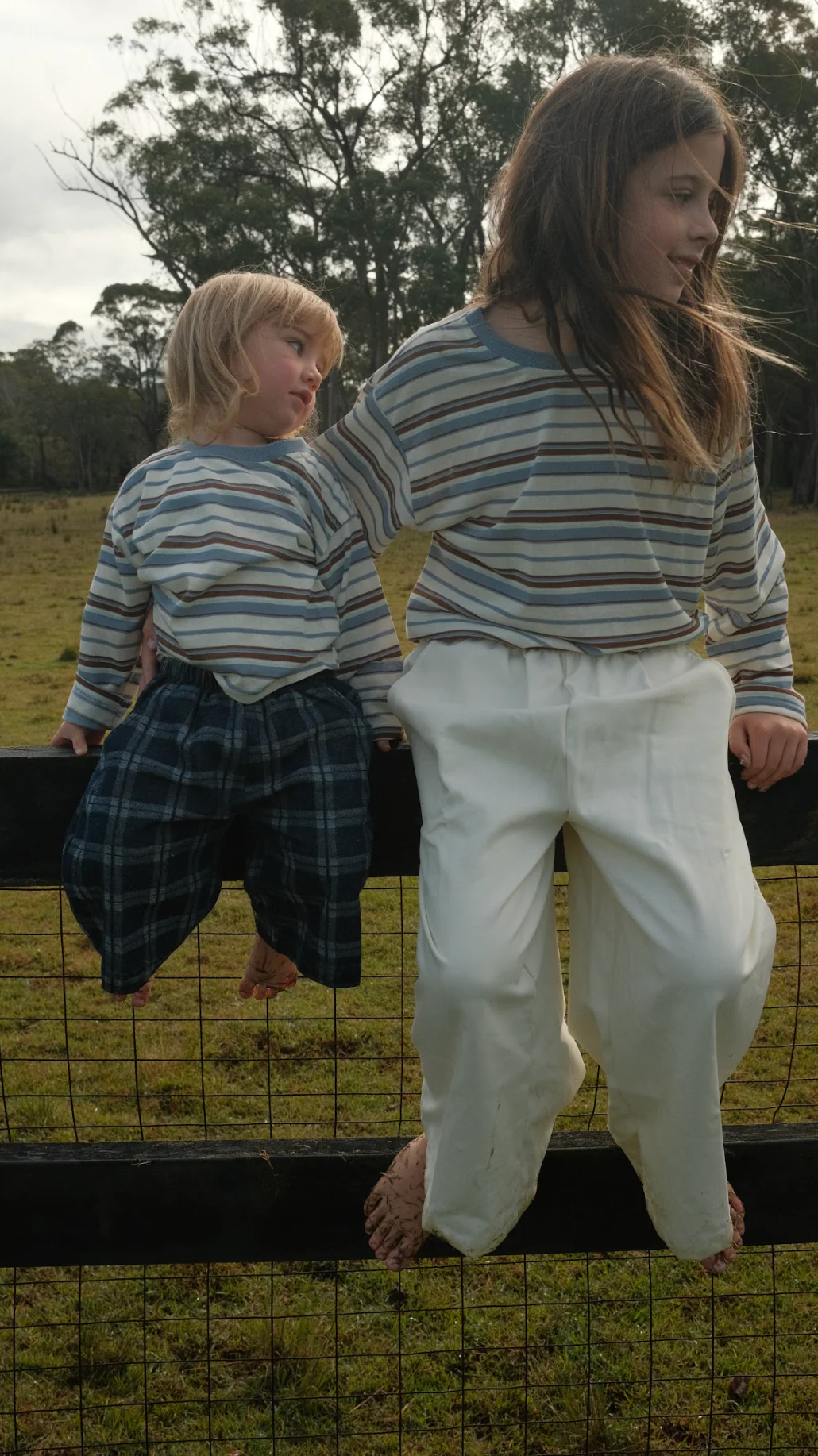 Stripe l/s tee - blue/brown - Image 4